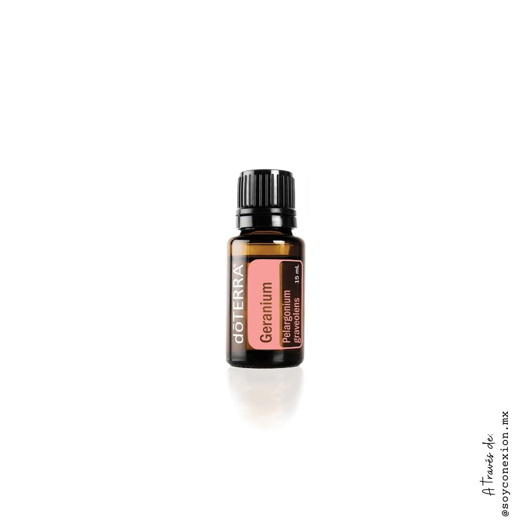 doterra, aceite geranio, piel clara, cabello saludable, humectante, suavizan, floral.